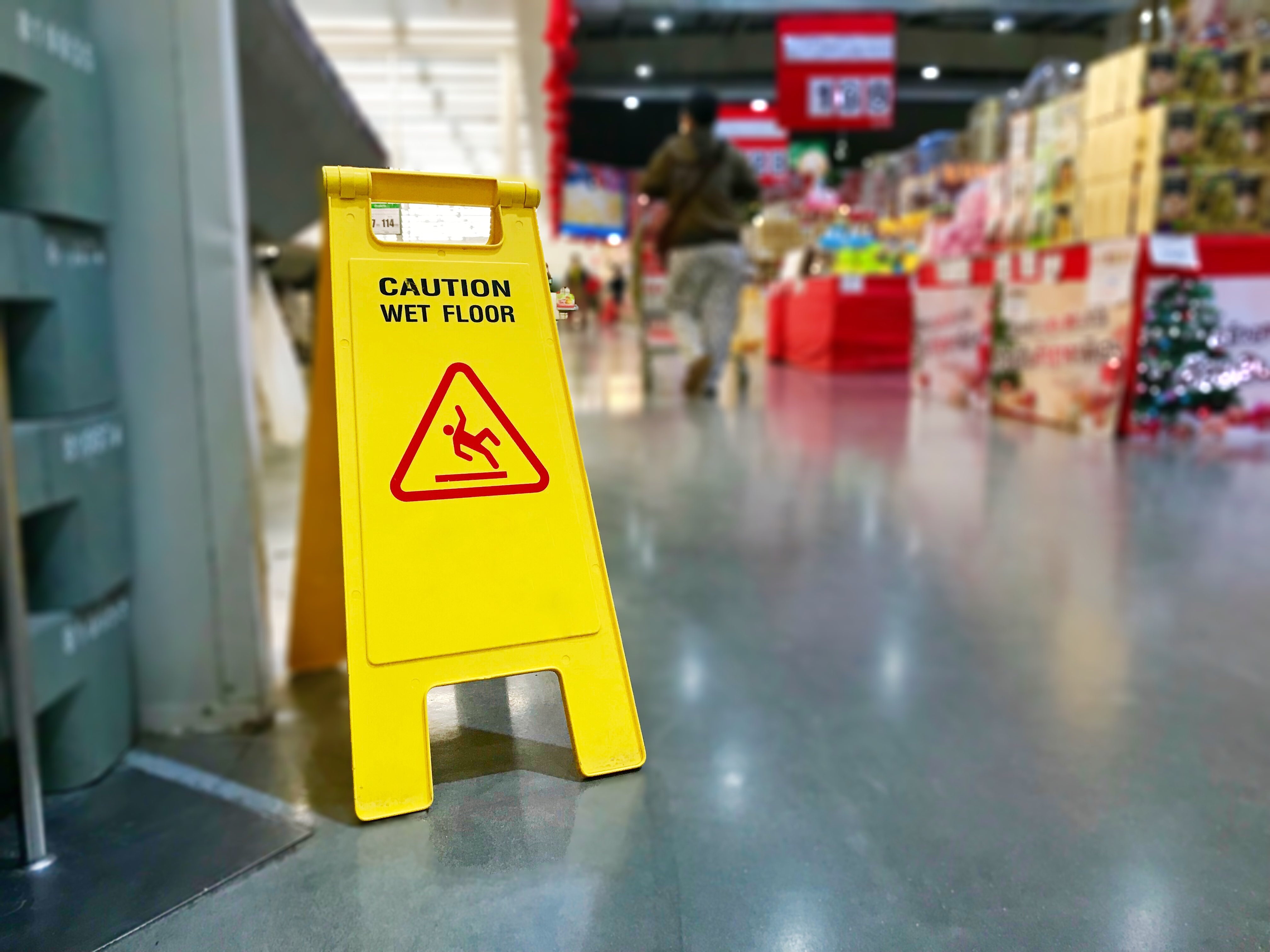Steps after a slip and fall